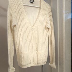 Vintage Kenneth too! Cream Ribbed Cardigan